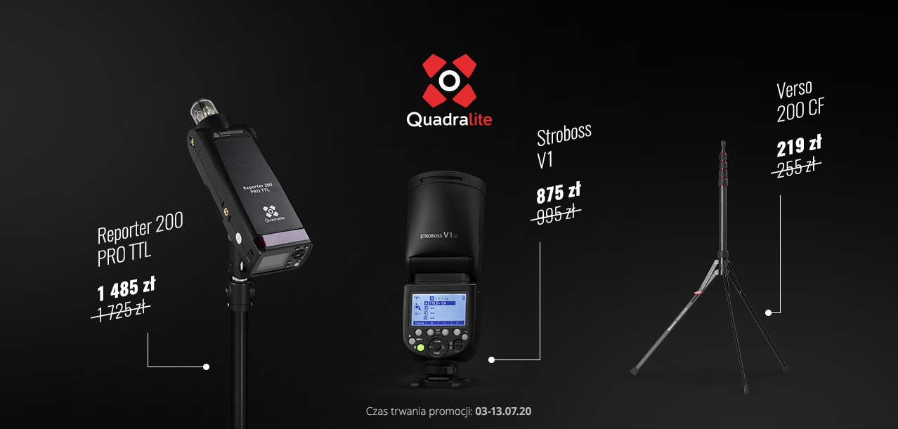 Quadralite PROmotion – professionelles Fotostudio. Bis zu 450 PLN sparen! — 2