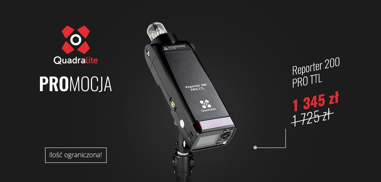 Quadralite Reporter 200 Pro TTL – 380 PLN günstiger!