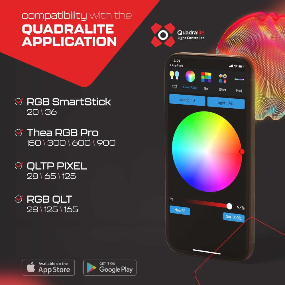 Quadralite Lampa LED QLTP 65 DMX tuba świetlna Pixel