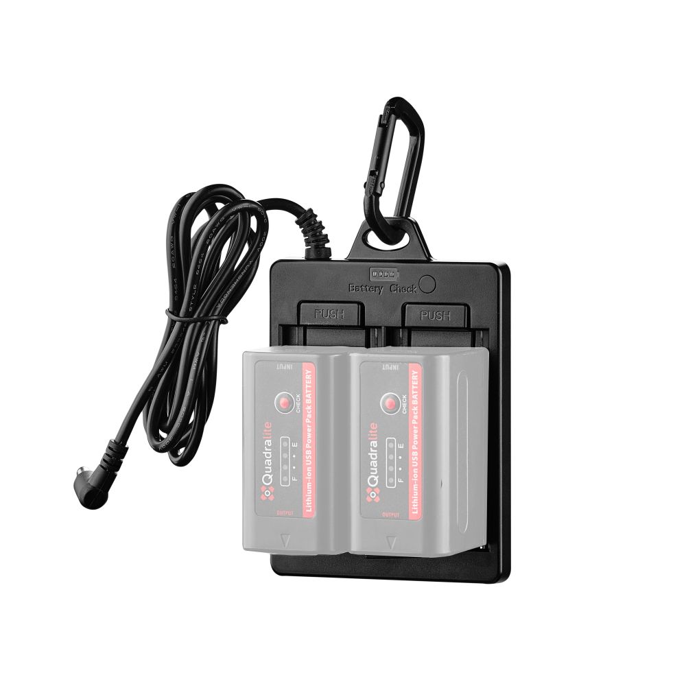 Quadralite Akkuadapter (2x NP-F) für SVL