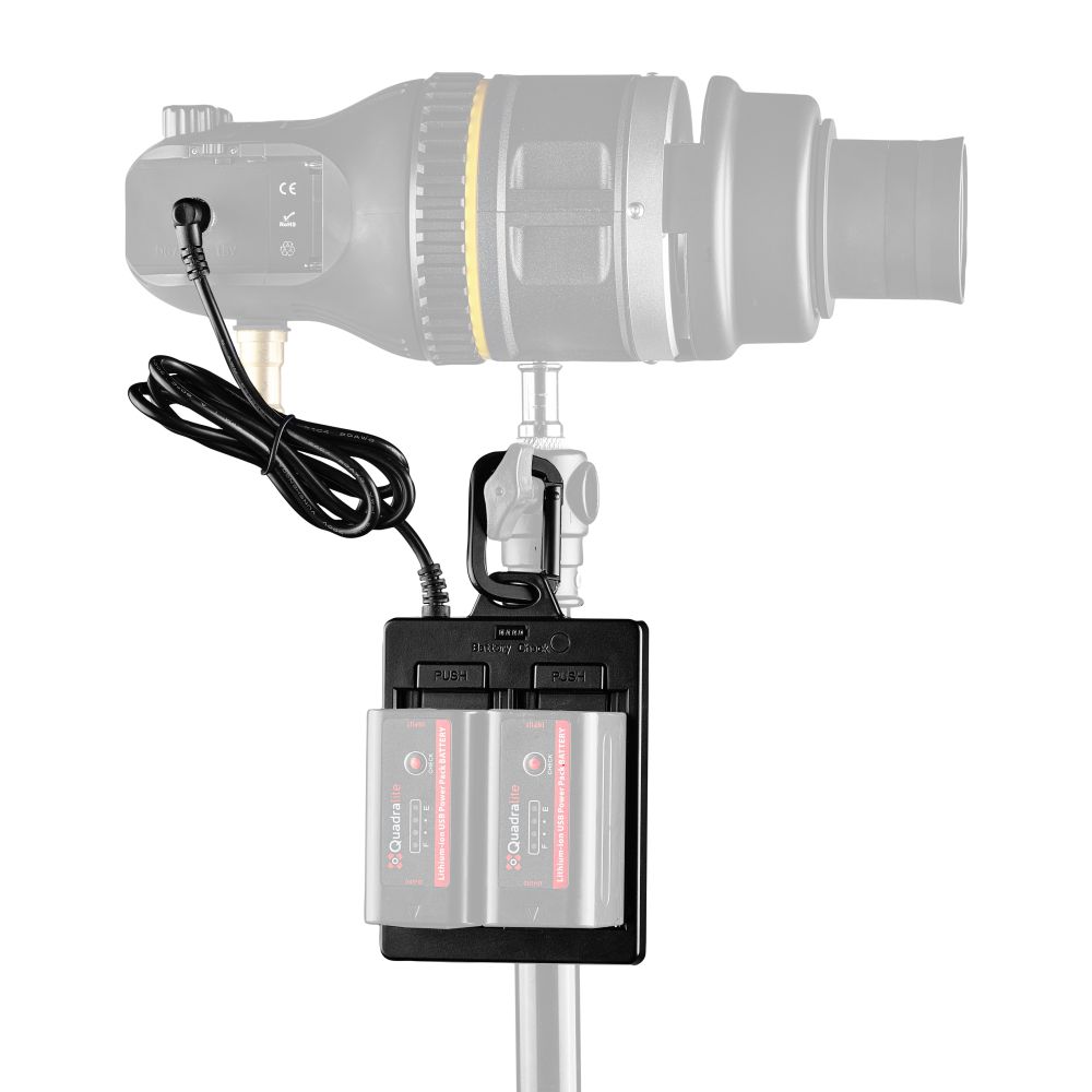 Quadralite Akkuadapter (2x NP-F) für SVL