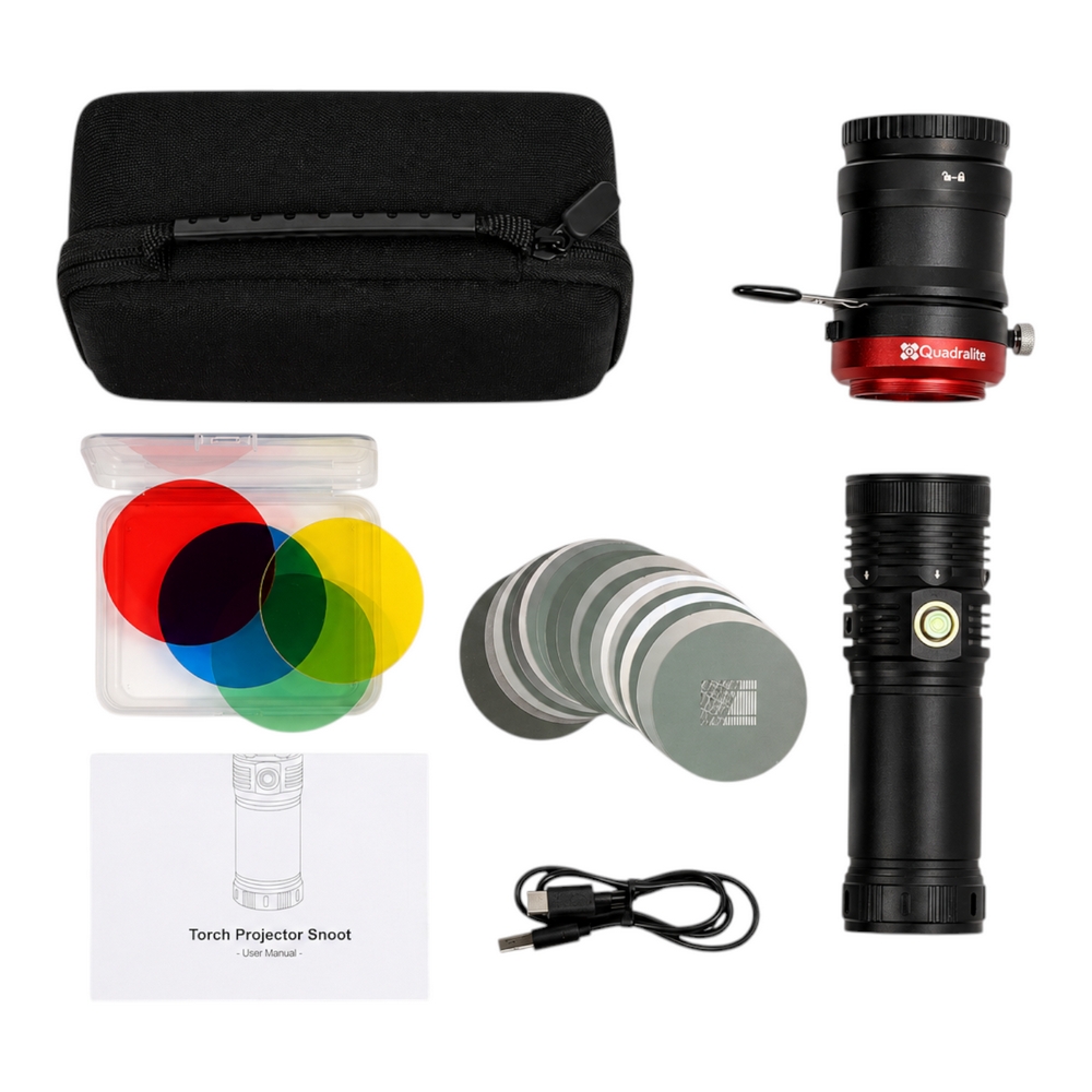 Quadralite FSP1 LED-Projektionsleuchte Snoot 40W mit Gobo